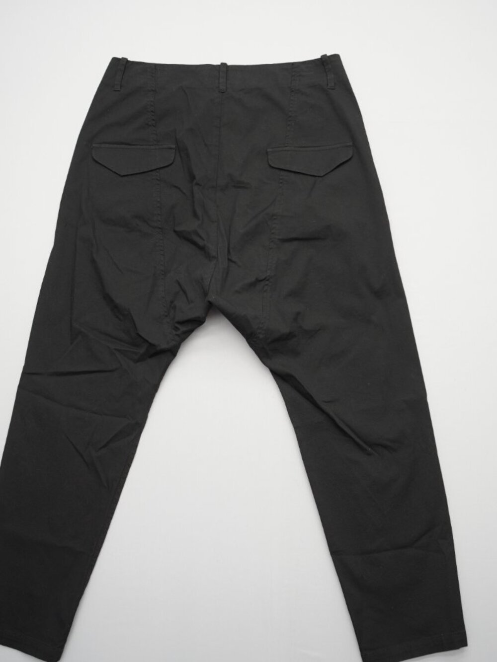Nili Lotan Paris Twill Drop Crotch Pants in Jet Black Size 2 - Picture 4 of 11
